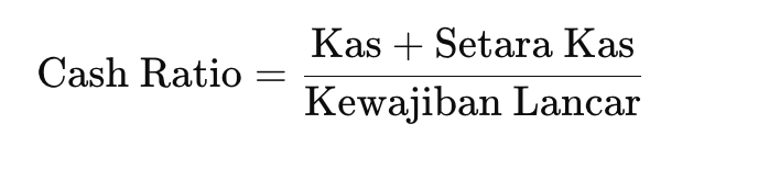 cash ratio atau rasio kas sebagai salah satu bagian penting dalam mengukur uji likuiditas
