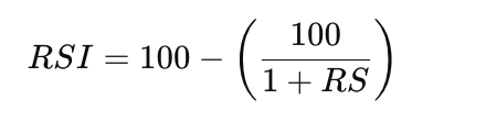 Rumus menghitung Relative Strength Index (RSI)