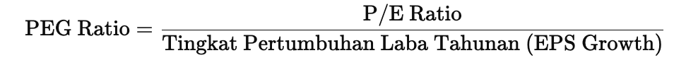 rumus menghitung PEG Ratio