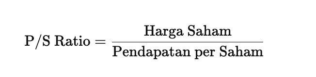 rumus menghitung p/s ratio