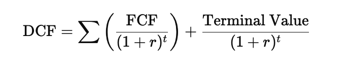 Cara hitung dan rumus Rumus DCF untuk menghitung nilai intrinsik saham