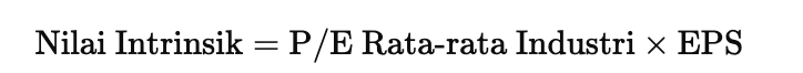 cara hitung p/e ratio